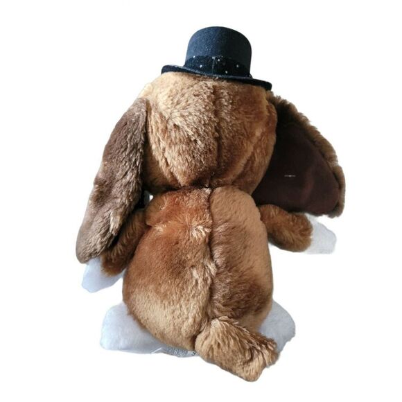 Vintage Russ Berrie Top Hat Sad Eyes "On The Town" Fancy Schmancy Puppy Dog - Picture 3 of 4